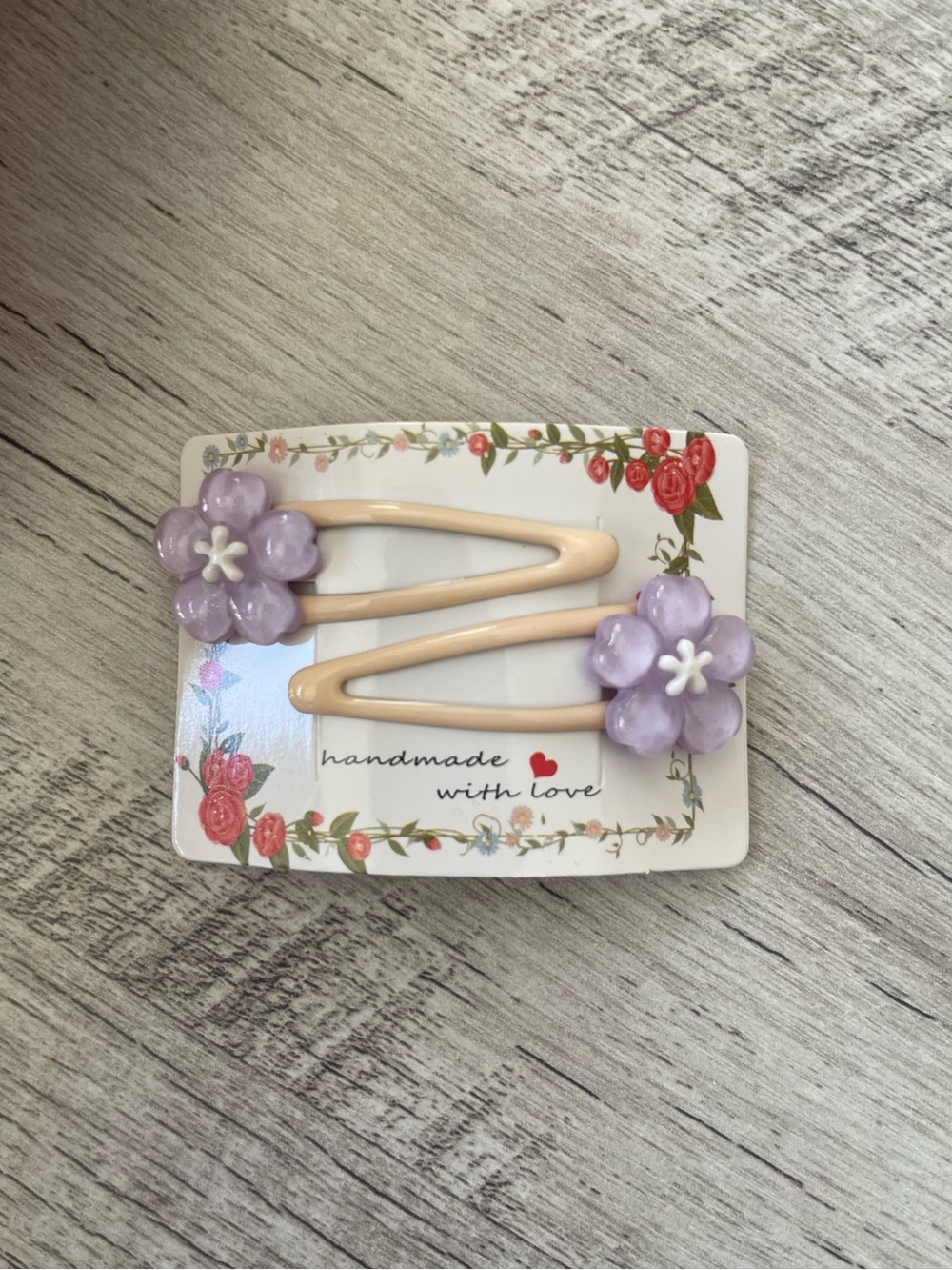 Handmade Lavender Flower Hair Clips Set of 2 | Pastel Purple Floral Coquette Y2K